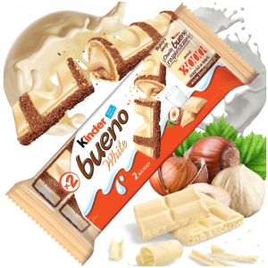 Kinder Bueno White Wafel w białej czekoladzie 39g