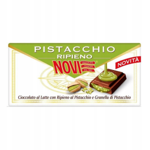 Czekolada mleczna z nadzieniem pistacjowym pistacjowa Novi 105g