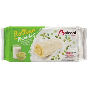 Roladki biszkoptowe z kremem pistacjowym Balconi 222g