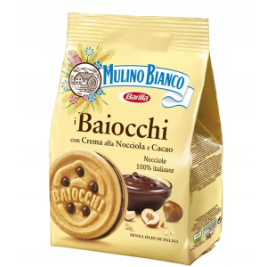 Ciastka Baiocchi z kremem orzechowym i kakao kruche Mulino Bianco 260g