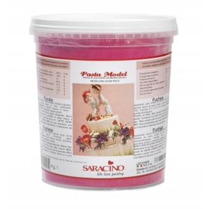 FUKSJA masa cukrowa do modelowania fuchsia róż 1kg Saracino