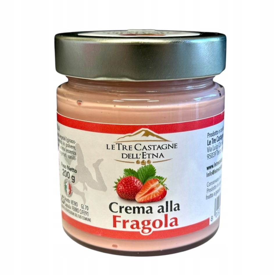 Krem truskawkowy do smarowania Sycylia Le Tre Castagne dell'Etna 200g