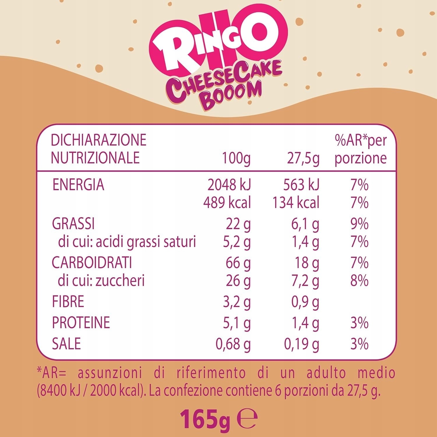 Ciastka kruche Ringo z kremem cheescake z owocami leśnymi Pavesi 165g - obrazek 4