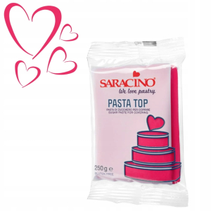 Masa cukrowa na tort Saracino Pasta Top fuksja fuchsia 250g Wloska