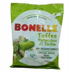 Cukierki pistacjowe karmelki Toffee Bonelle 150g Włoskie Sycylia Pistacja
