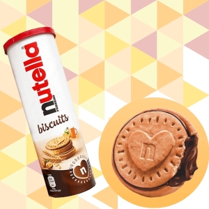 Ciasteczka z Kremem Nutella Biscuits Ferrero Ciastka w Tubie 166g