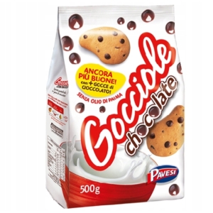 Ciastka z kawałkami czekolady Pavesi Gocciole Chocolate 500g Włoskie