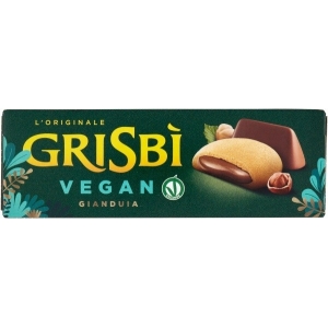 Kruche biszkopty Grisbi Gianduia czekolada-orzech 135g WEGAŃSKIE Włoskie