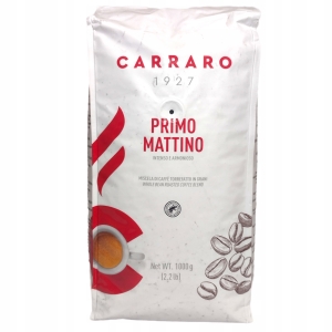 Kawa ziarnista mieszana Carraro Primo Mattino 1000g 1kg Włoska