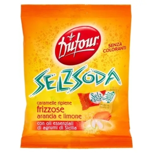 Cukierki Selz Soda Musujące Cytrynowo Pomarańczowe150g Novi Włoskie 150g