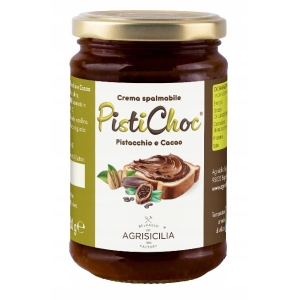 Krem pistacjowy z kakao PISTICHOC 360g AGRISICILIA SYCYLIA PASTA PISTACJA