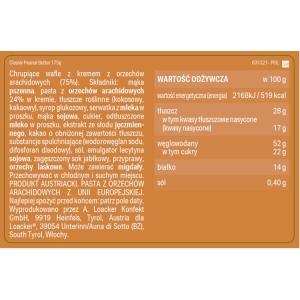 Wafelki z kremem orzechowym LOACKER Classic Peanut Butter 175g włoskie