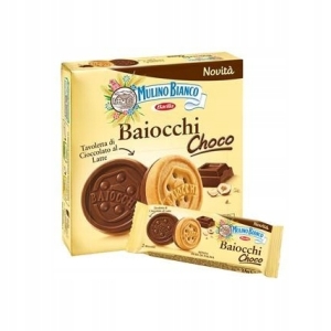 Kruche ciasteczka z kremem czekoladowym Baiocchi Choco 144g Mulino Bianco