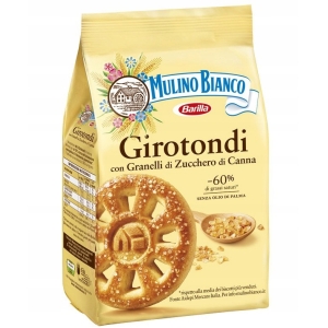Ciastka kruche z cukrem trzcinowym Mulino Bianco Girotondi 350g włoskie