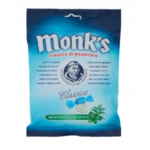 Cukierki eukaliptusowe Monk’s Classica Mentol Eukaliptus 100g Włoskie