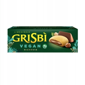 Kruche biszkopty Grisbi Gianduia czekolada-orzech 135g WEGAŃSKIE Włoskie