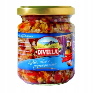 Pesto aglio oglio e peperoncino czosnek oliwa papryka Divella 190g