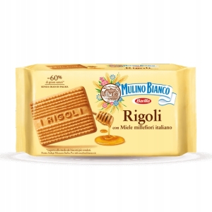 Ciastka kruche z mlekiem i miodem Rigoli Miele Mulino Bianco 400g Włoskie