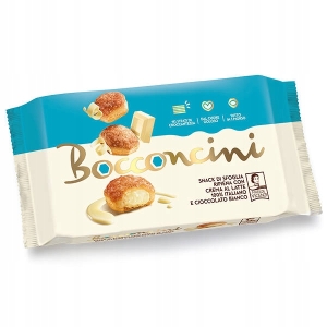 Ciasteczka kruche z kremem mlecznym i białą czekoladą Bocconcini 100g
