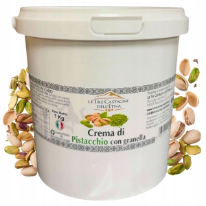 Krem pistacjowy z kawałkami pistacji 40% Le Tre Castagne dell’Etna 1kg