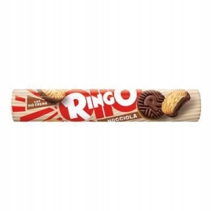 Ciasteczka z kremem orzechowym Pavesi Ringo Tubo Nocciola 165 g Włoskie