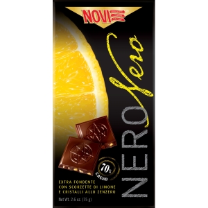 Czekolada gorzka 70% cytrynowa z imbirem 75 g Novi Nero Włoska