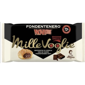 Kruche ciasteczka Matilde Vicenzi z kremem czekoladowym NOVI Fondente 100 g