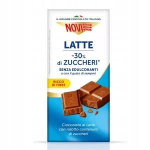 Czekolada mleczna -30% cukru Novi Latte 100 g Włoska