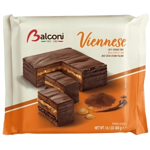 Ciasto Wiedeńskie Kakaowe z Morelą i Kremem Balconi Torta Viennese 400g
