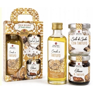 Zestaw Prezent Truflowy Oliwa Sól Glazura Collitali Gift Tartufo Włoski